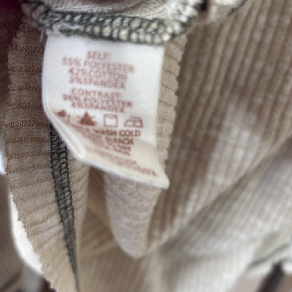 Hem & Thread Cream and Olive Long Sleeve knit top - Picture 7 of 8